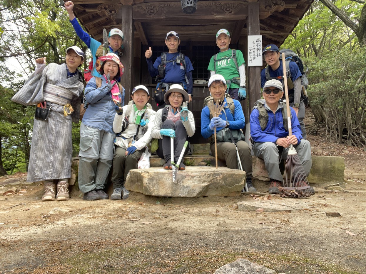 5/10（土）強風を受けて！草刈隊＠高松山大文字献灯祭に向けての参道（山道）整備！
