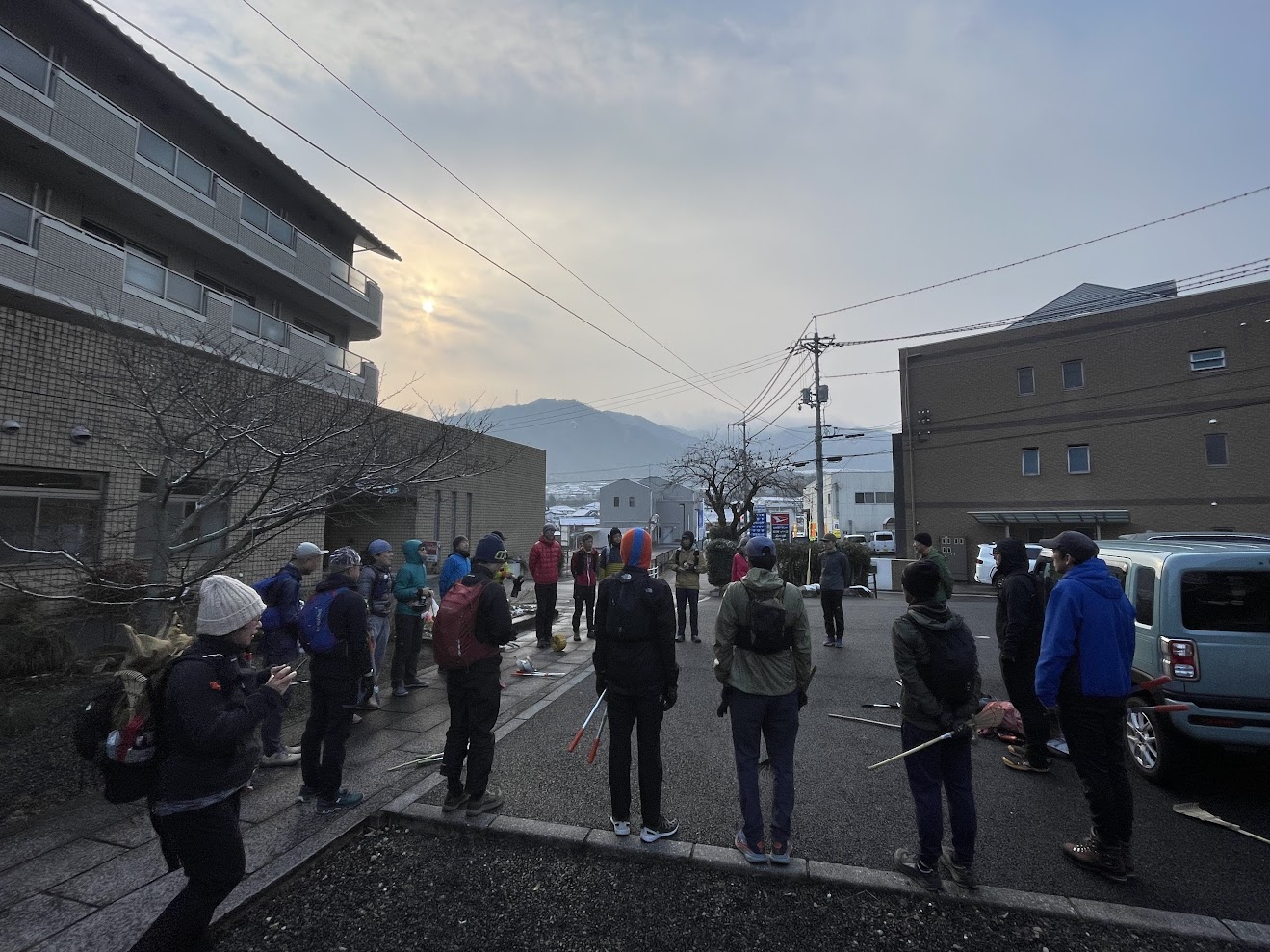 1/24（土）雪を見極め22名3チームで難コース整備完了！馬木～呉娑々宇山～藤ヶ丸～第五駐車場～三本木～山陽道登山口！